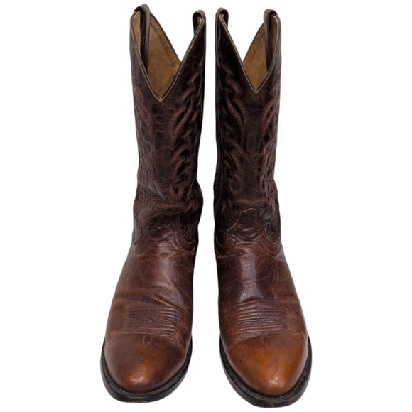 Moonshine Moon shine Spirit rown Leather Cowboy Boots 10 D